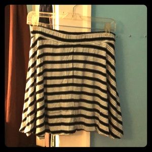 Black and white loose flowy skirt